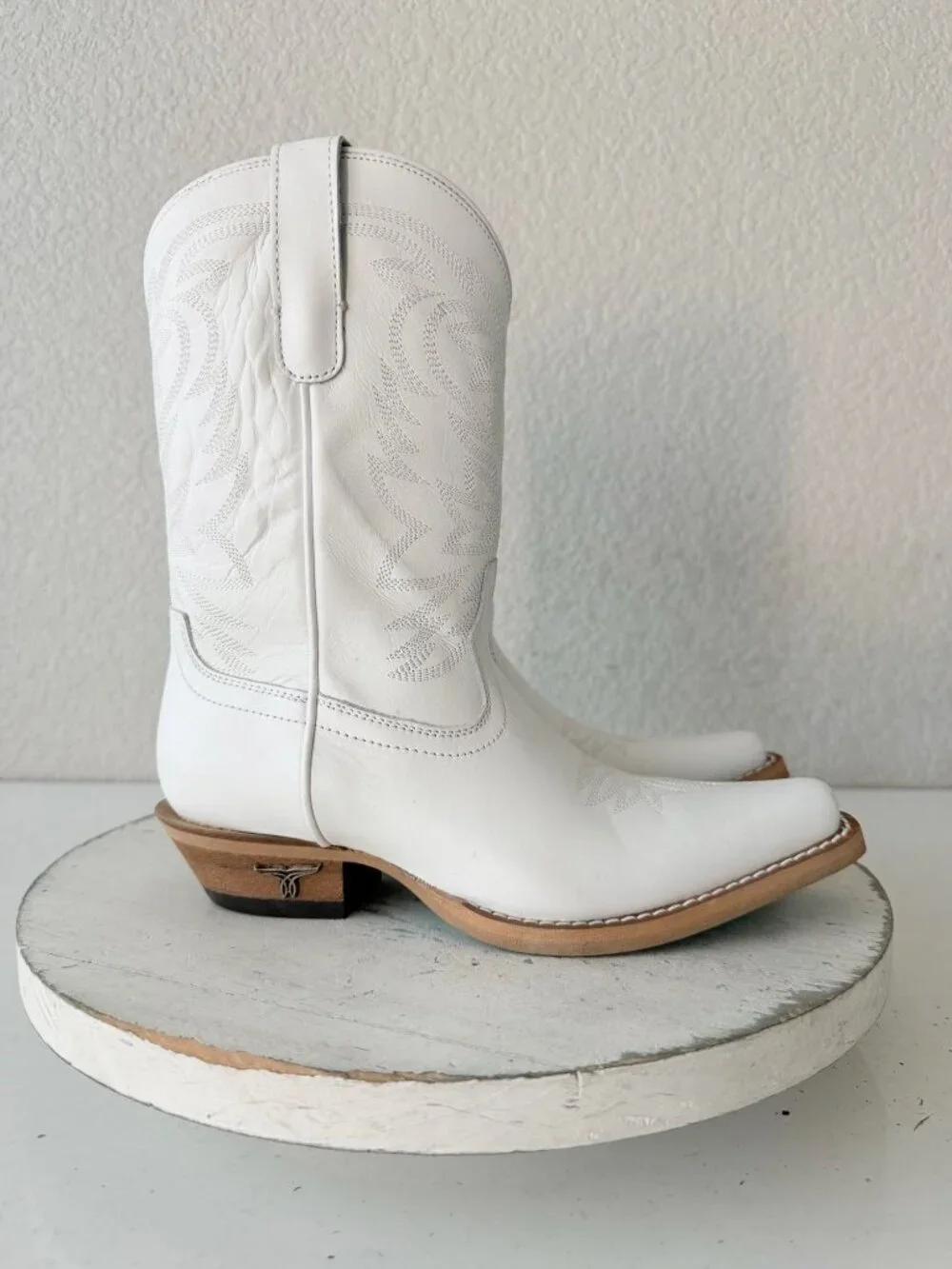Lane Smokeshow Girls White Cowboy Boots Size 1 Western Cowgirl Kids Childrens